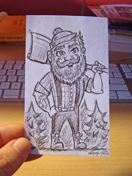 lumberjack drawing